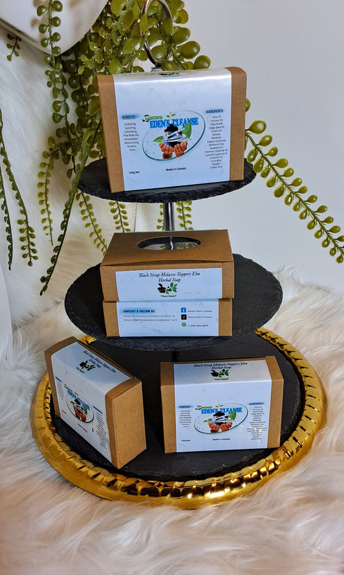 Black Strap Molasses Slippery Elm Herbal Soap