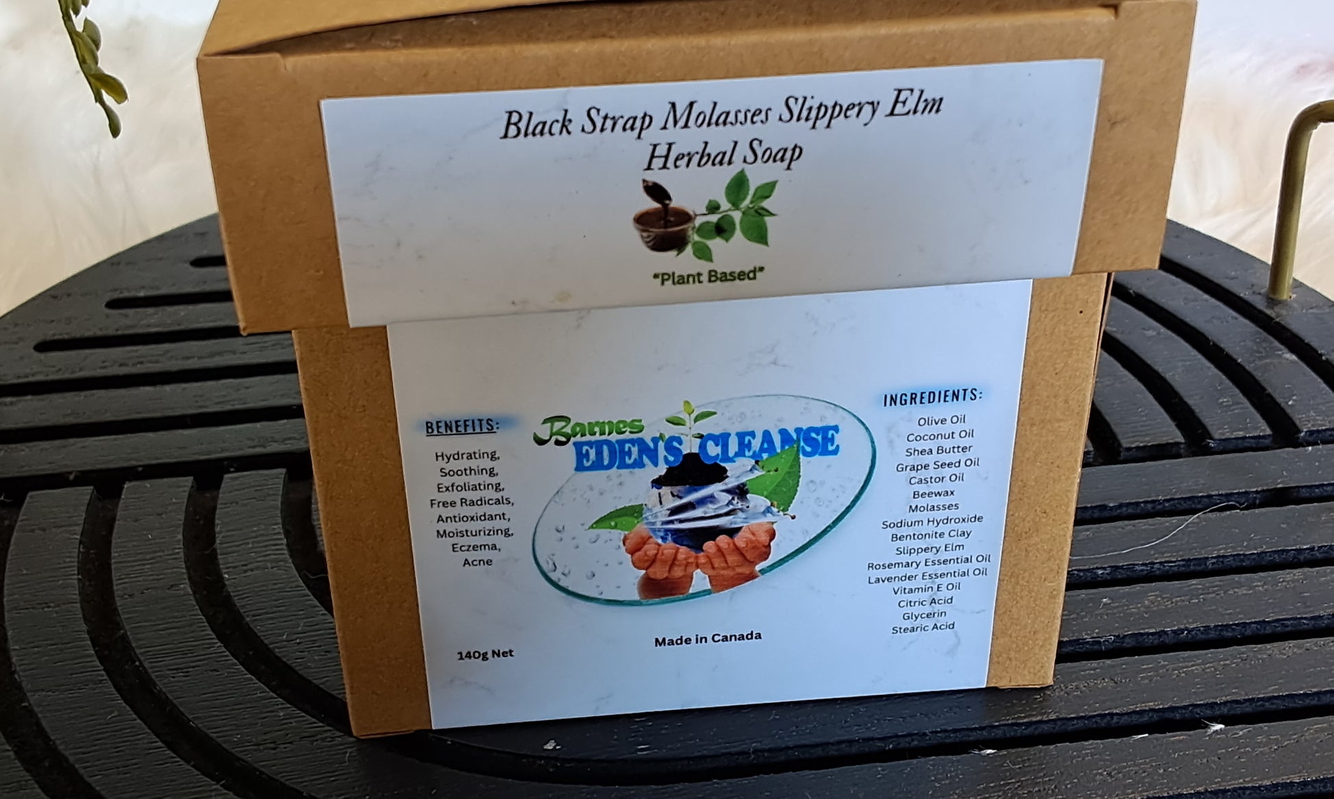 Black Strap Molasses Slippery Elm Herbal Soap
