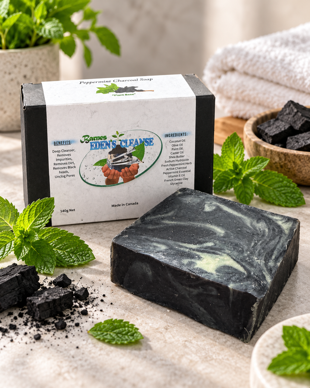Peppermint Charcoal Soap
