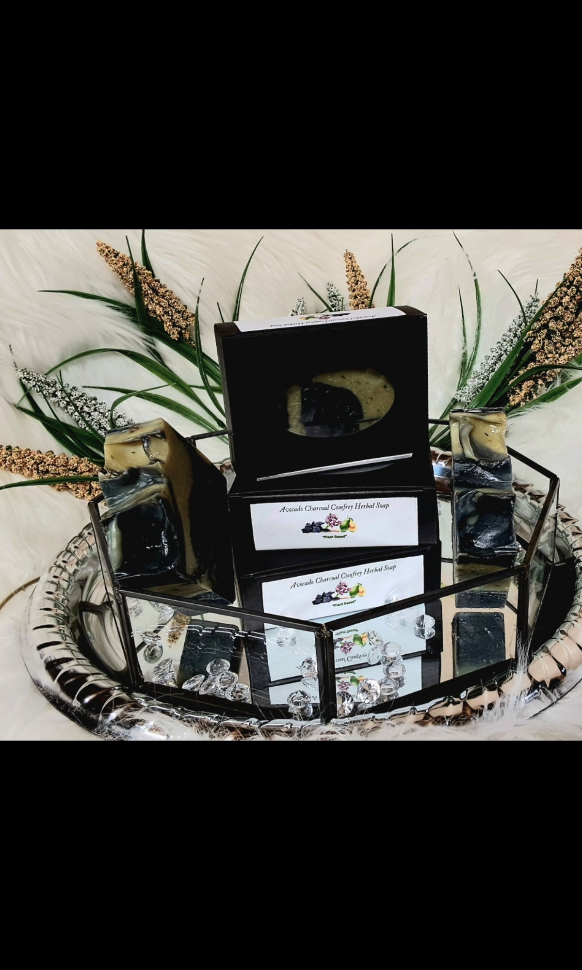 Avocado Charcoal Comfrey Herbal Soap